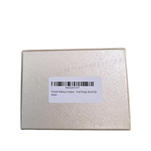 NEW Butterfly Flower Pearl Design Mirror Portable Compact Make Up Purse Gift Box - Picture 6 of 6